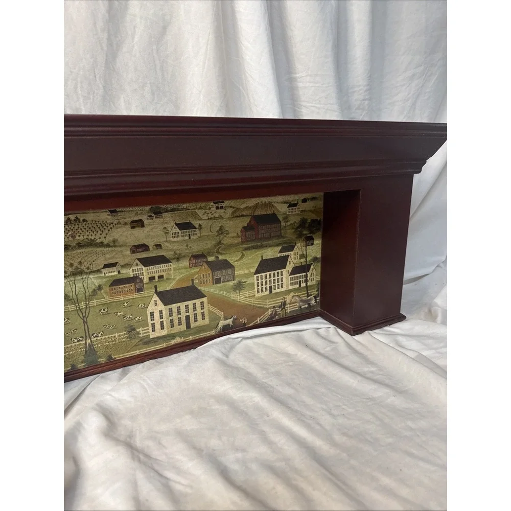 Vintage Cherry Mantle Shelf Dan Coble Folk Art Americana Equestrian Cottagecore